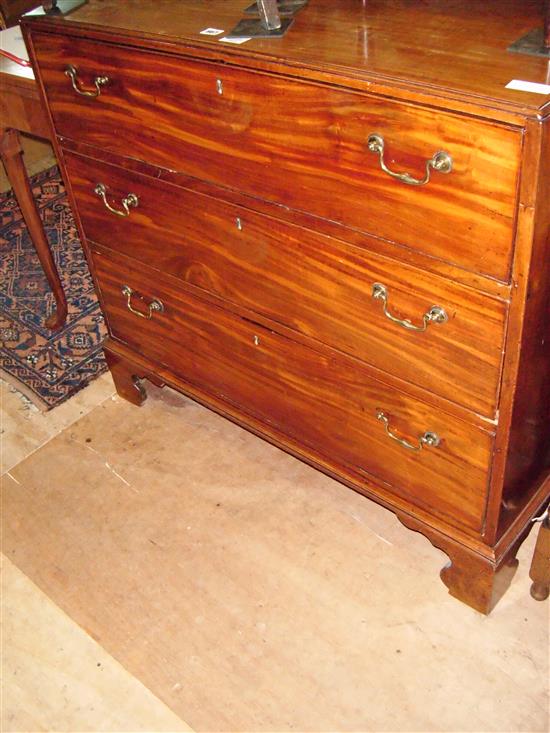 18th Century mahogany chest of 3 drawers